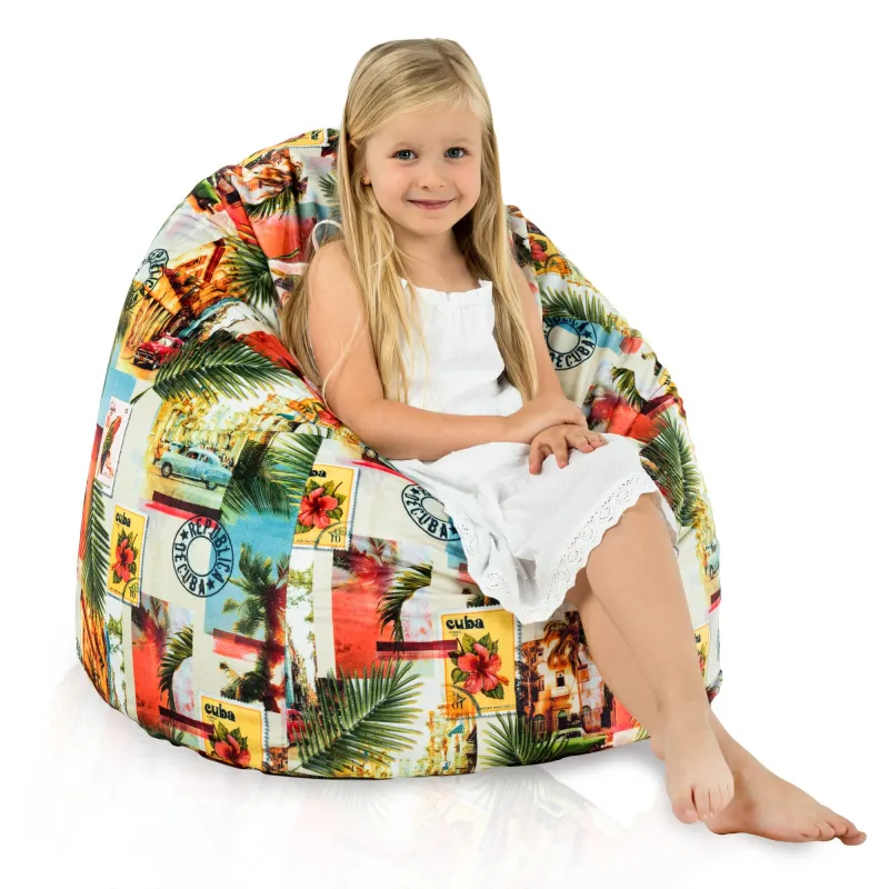 Puff Pera L para niños - Tejido Estampado Premium – vista 102