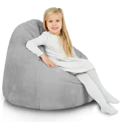 Puff gris con estilo, perfecto para espacios modernos y áreas infantiles