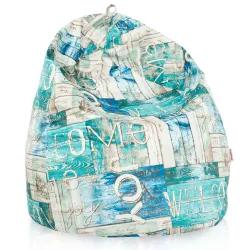 Puff Pera Estándar - Tejido Estampado Premium