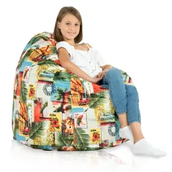 Puff Pera XL Estándar - Tejido Estampado Premium – vista 77