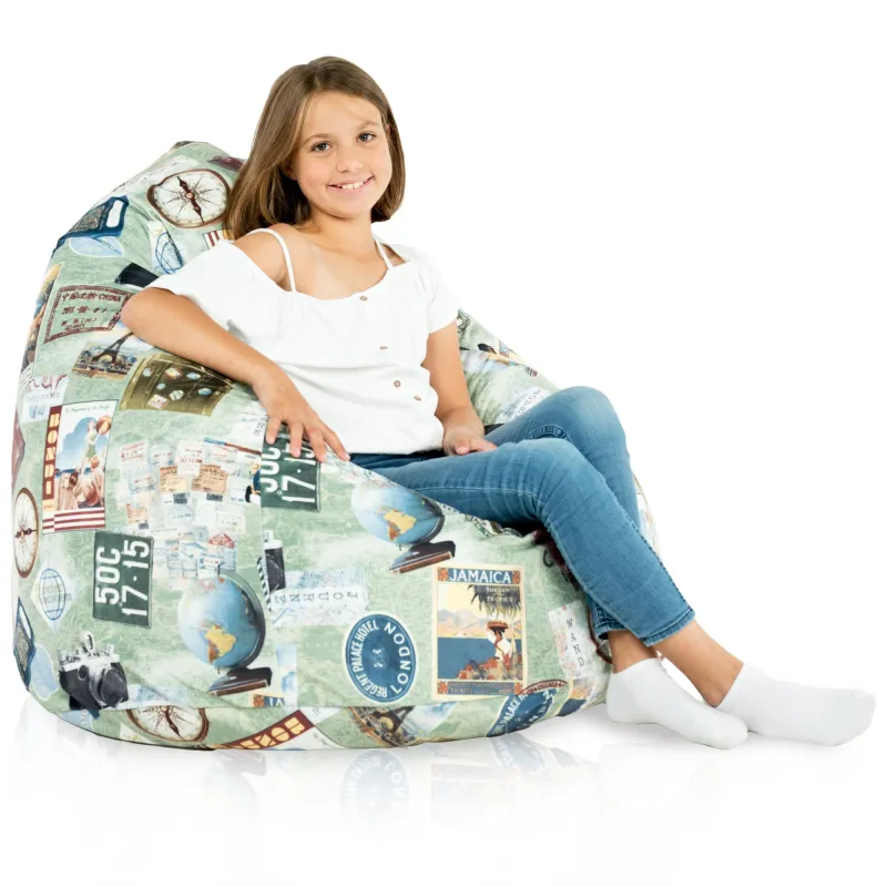 Puff Pera XL Estándar - Tejido Estampado Premium – vista 74