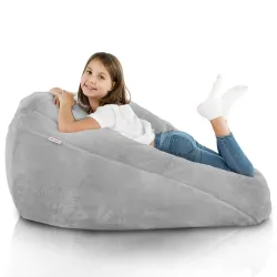 Perfecto para la habitación de los niños, este puff gris añade diversión