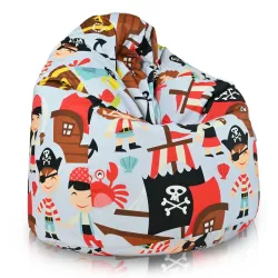 Puff Pera Estándar - Tejido Estampado Premium