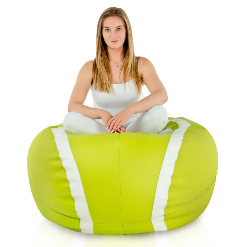 Puff Pelota Tenis Lima - Piel Sintética – vista 4