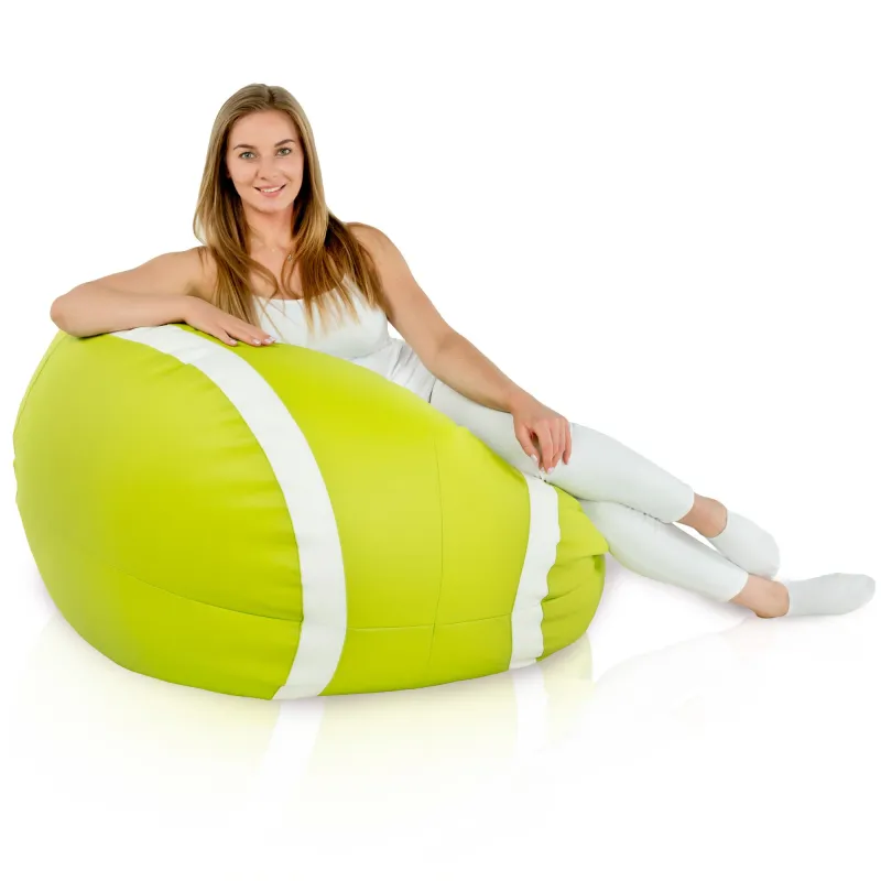 Puff Pelota Tenis Lima - Piel Sintética – vista 5