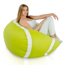 Puff Pelota Tenis Lima - Piel Sintética – vista 6