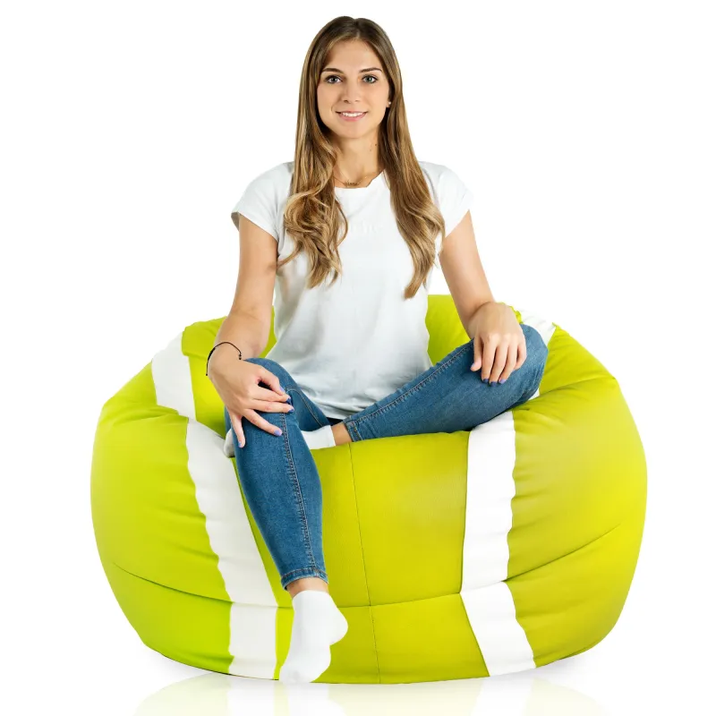 Puff Pelota Tenis Lima - Piel Sintética – vista 3