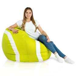 Puff Pelota Tenis Lima - Piel Sintética – vista 2