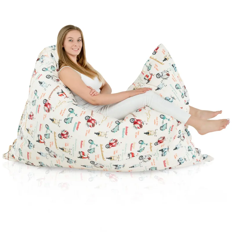 Gran almohada de puf, ideal para relajarse en casa