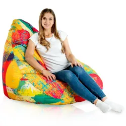 Puff con Respaldo XXL Drop - Tejido Estampado Premium – vista 40