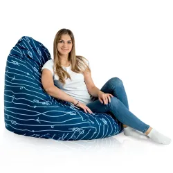 Puff con Respaldo XXL Drop - Tejido Estampado Premium – vista 38
