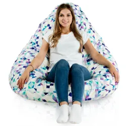 Puff con Respaldo XXL Drop - Tejido Estampado Premium – vista 70