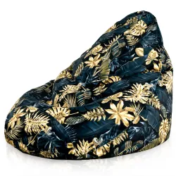 Puff con Respaldo XXL Drop - Tejido Estampado Premium