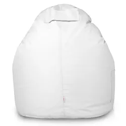 Sillón puff blanco Porto, cómodo para relajarse al aire libre