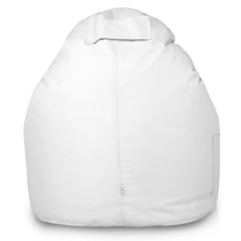 Sillón puff blanco Porto, cómodo para relajarse al aire libre