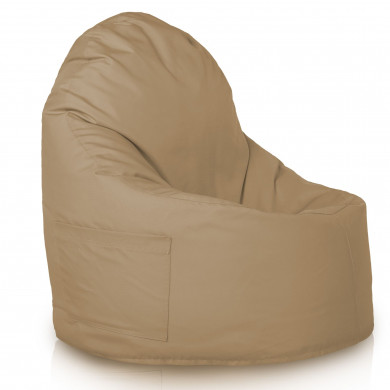 Beige Puff Sillón Porto Exterior nylon