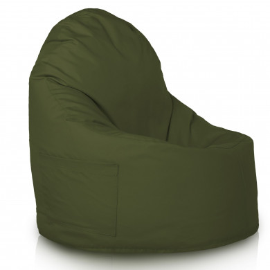 Verde oscuro Puff Sillón Porto Exterior nylon