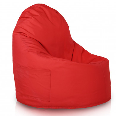 Rojo Puff Sillón Porto Exterior nylon