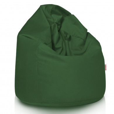 Verde oscuro puff pera terciopelo