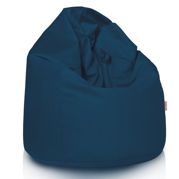 Azul marino puff pera XL terciopelo