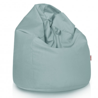 Menta puff pera terciopelo