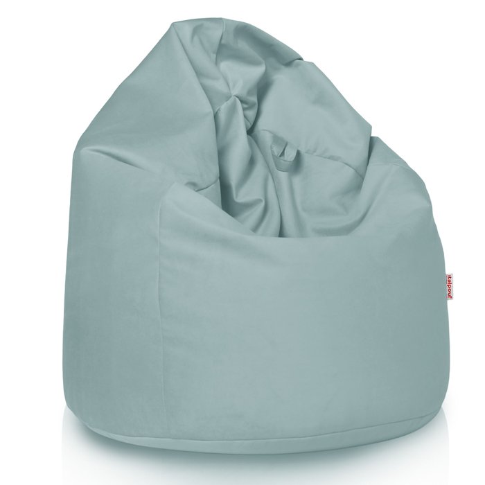 Menta puff pera XL terciopelo