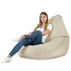 Puff Drop XXL con textura suave para espacios acogedores
