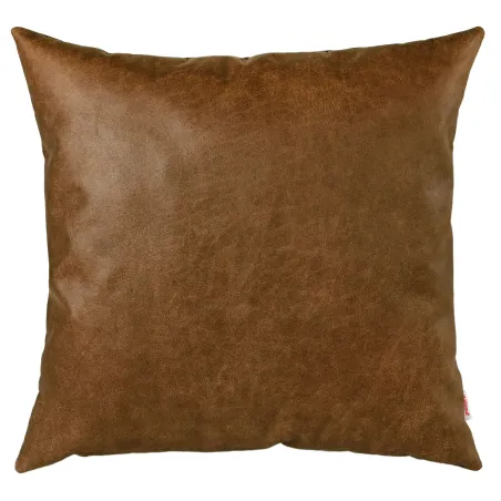 Almohada cuadrada de cuero natural premium para decoración elegante