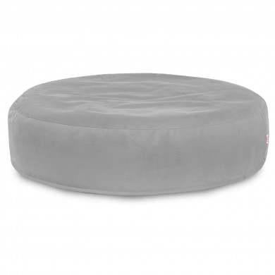 Gris claro Almohada Redonda Monaco terciopelo
