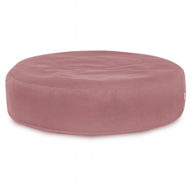 Rosa empolvado Almohada Redonda Monaco terciopelo