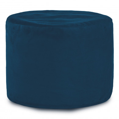 Azul marino Puff Con Ruedas Cilindro terciopelo