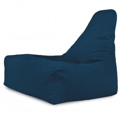 Azul marino Puff Sillón Bali el salón terciopelo