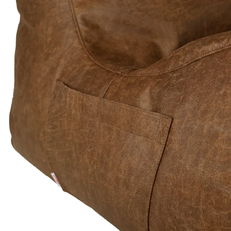 Puff Sillón Relax XXL para Adultos Disinto - Piel Natural Premium – vista 8