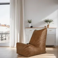 Puff Sillón Relax XXL para Adultos Disinto - Piel Natural Premium – vista 11