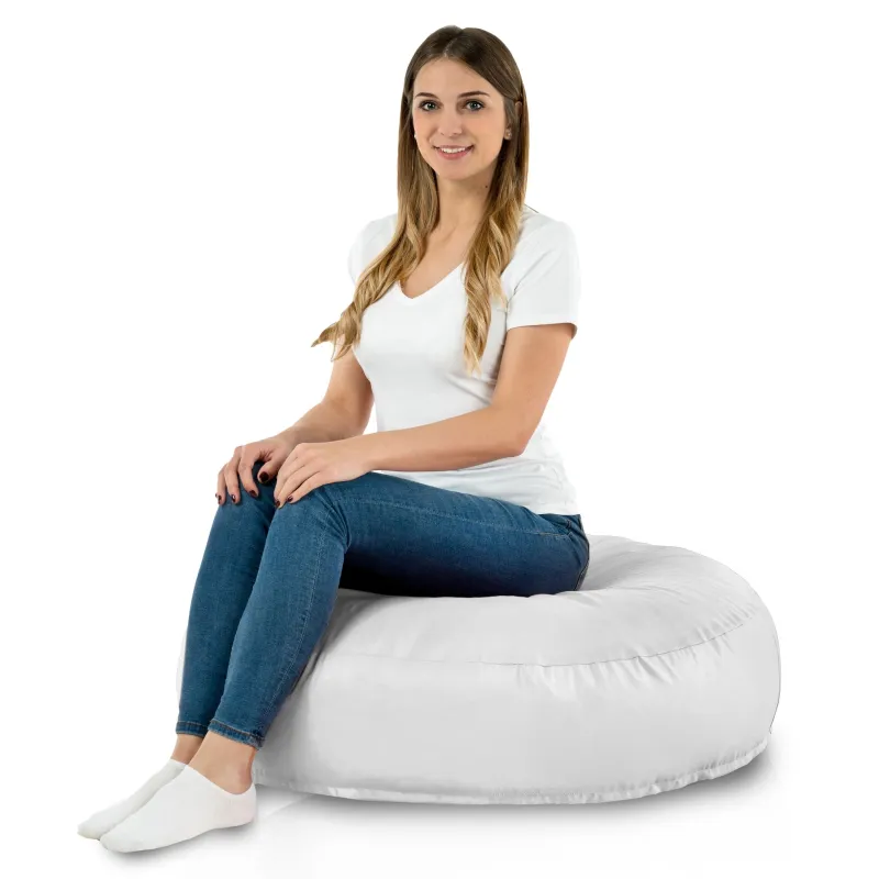 Suave almohada redonda para exterior hecha de material impermeable para mayor comodidad