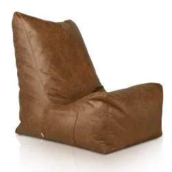 Puff Sillón Relax XXL para Adultos Disinto - Piel Natural Premium