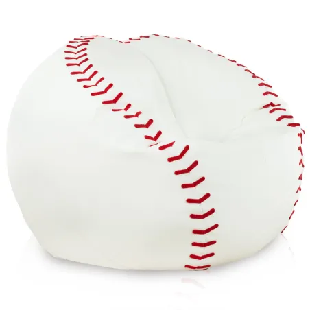 Puff Pelota De Beisbol con cubierta de cuero ecológico para un asiento elegante