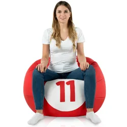 Puff Bola De Billar 11 Cuero Ecológico