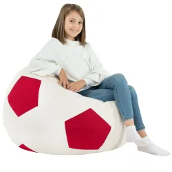 Puff Sillón Pelota de Fútbol XL para niños - Terciopelo Soft – vista 7