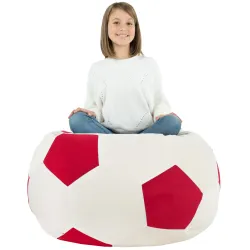 Puff Sillón Pelota de Fútbol XL para niños - Terciopelo Soft – vista 8