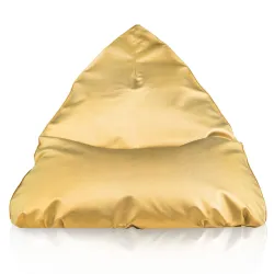Puff dorado, perfecto para salas modernas o espacios informales