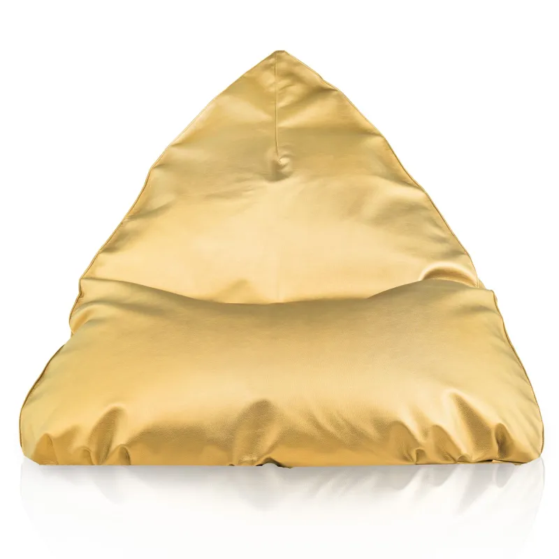 Puff dorado, perfecto para salas modernas o espacios informales