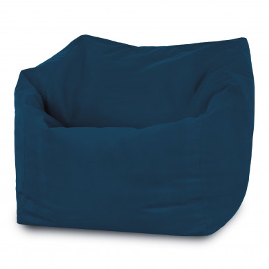 Azul marino Puff Sillón Amalfi terciopelo