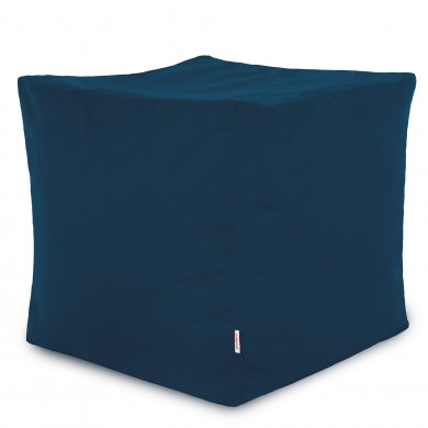 Azul marino Puff Cuadrado Cubo terciopelo