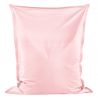 Metalizado rosa Puff Almohada cuero ecológico