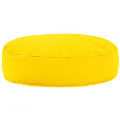 Amarillo claro Almohada Redonda Monaco cuero ecológico
