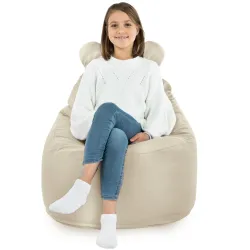 Puff suave de terciopelo teddy para espacios acogedores infantiles