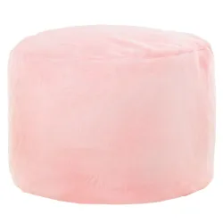 Puff Redondo Cilindro - Pelo Sintético Yeti