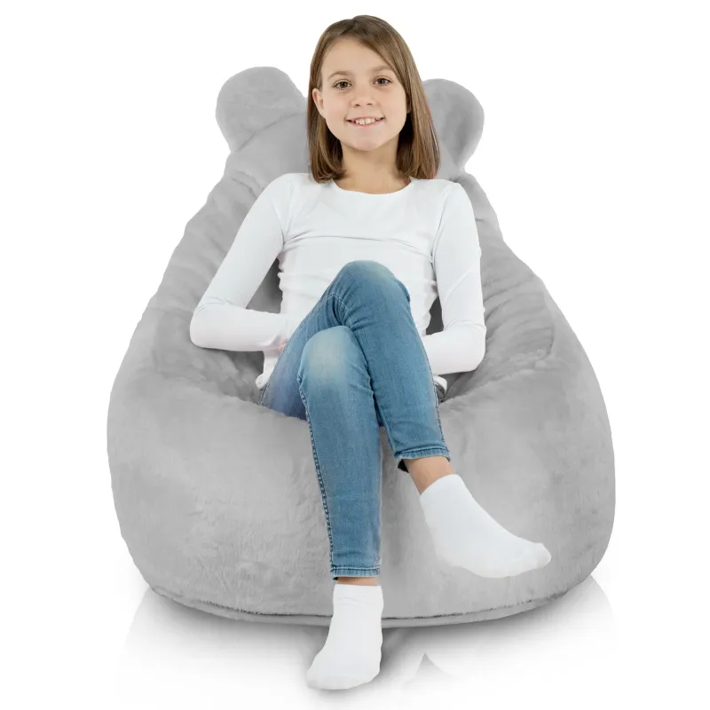Puff Sillón para niños Teddy - Pelo Sintético Yeti – vista 3