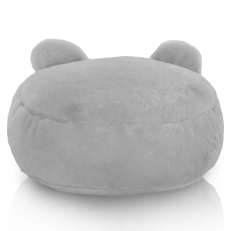 Puff Reposapiés Redondo para niños Teddy - Pelo Sintético Yeti – vista 4